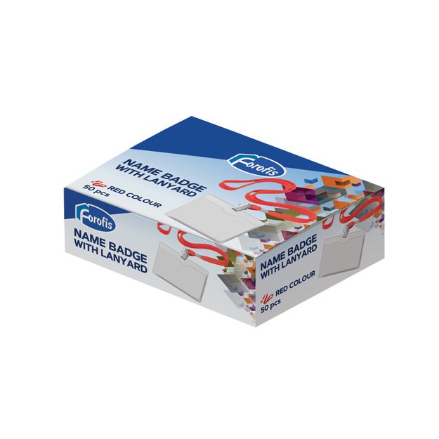 Kabinama vardinė kortelė su metaliniu spaustuku ir dirželiu FOROFIS, 54 x 90 mm 1