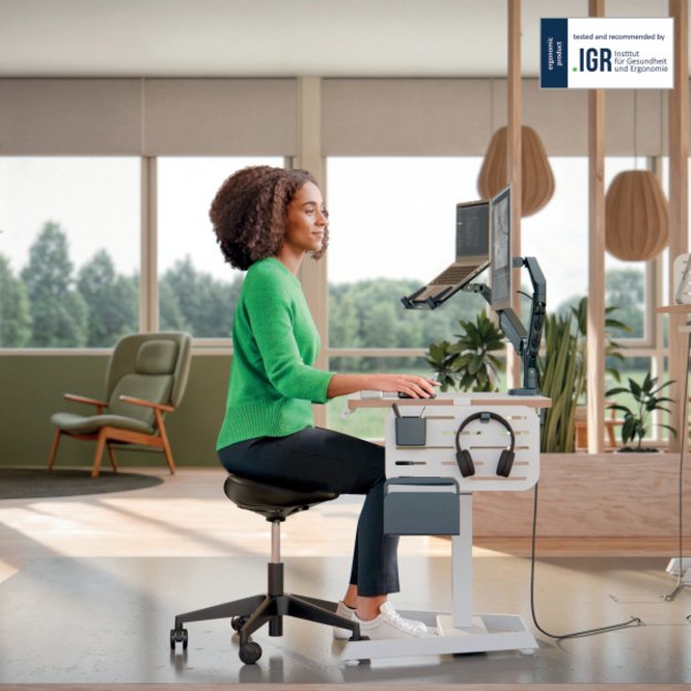 Leitz Ergo kėdė su ratukais ir komforti&scaron;ka sėdyne 2