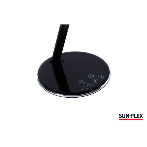 Stalinis šviestuvas SUN-FLEX®QLITE™belaidžiu integruotu telefono įkrovikliu, juodas 1