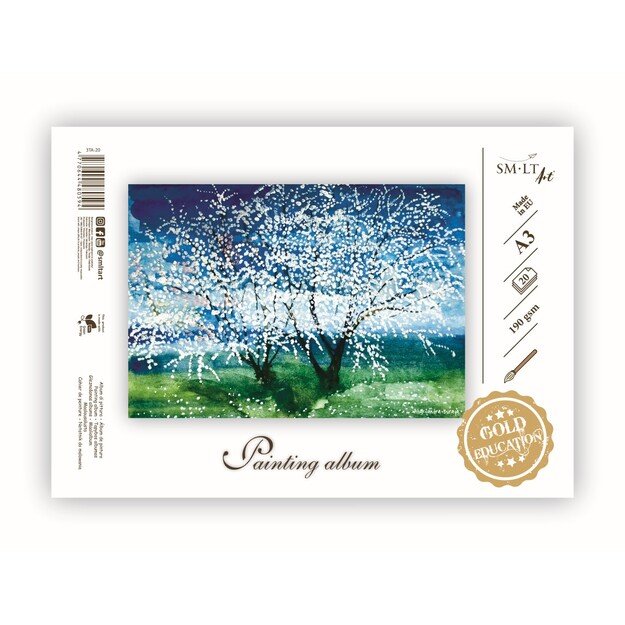 Tapybos albumas SMLT, A3, 190 g/m2, 20 lapų 1