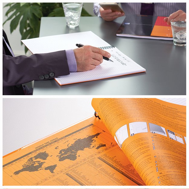 Sąsiuvinis su spirale OXFORD INTERNATIONAL NOTEBOOK, A4+, 80 lapų, langeliais 3