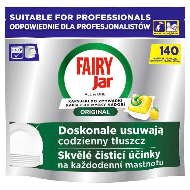 Automatinių indaplovių kapsulės FAIRY All in One PRO, 140 vnt.