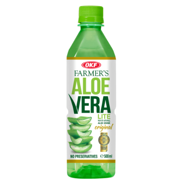Aloe vera gėrimas, OKF FARMERS, su baltųjų vynuogių sultimis, 0,5 l