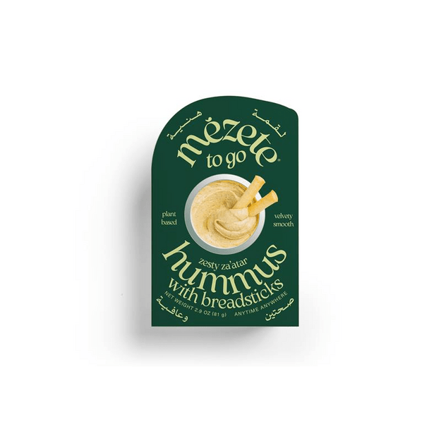 Užtepas MEZETE To  Go, Za atar Hummus, su duonos lazdelėmis, 81 g.
