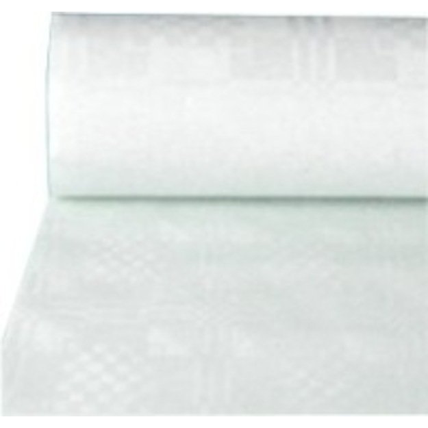 Staltiesė DAMASK, balta, vienkartinė, rulone, 120 cm  x L 100 m, vnt