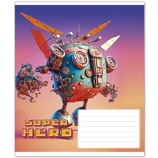 Sąsiuvinis Schoolboy, A5, 12 lapų, 55 gsm, langeliais 5