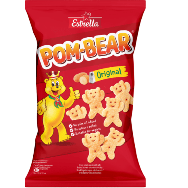Tra&scaron;kus bulvinis užkandis ESTRELLA POM-BEAR su druska, 65 g