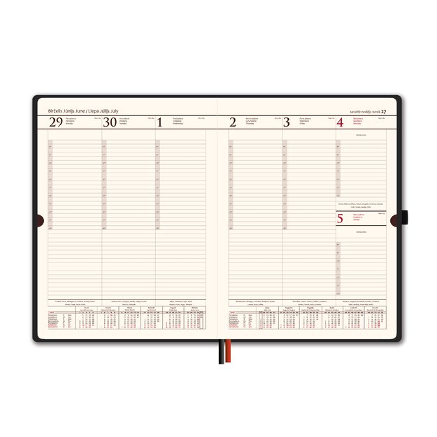 Kalendorius AMBASSADOR BLACK EDITION 2026, PU, A4, juoda (Baltic) 1