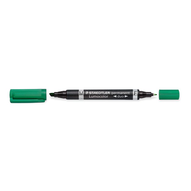Permanentinis žymeklis STAEDTLER LUMOCOLOR DUO 348, ŽALIA 4