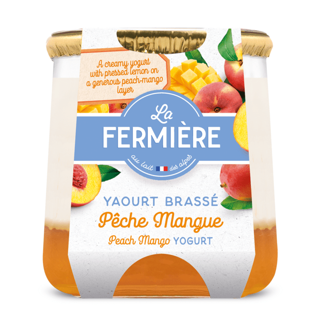 Jogurtas LA FERMIERE su persikais ir mangais, 160g