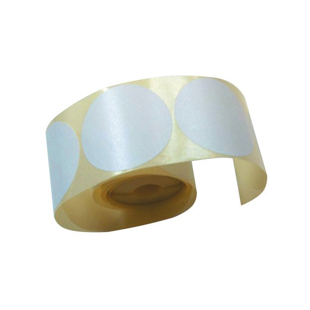 Notariniai lipdukai, apvalūs, balta, 200vnt