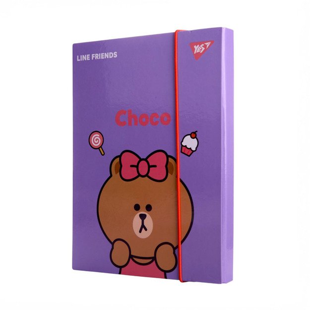 Dėklas su gumele Yes Line Friends B5
