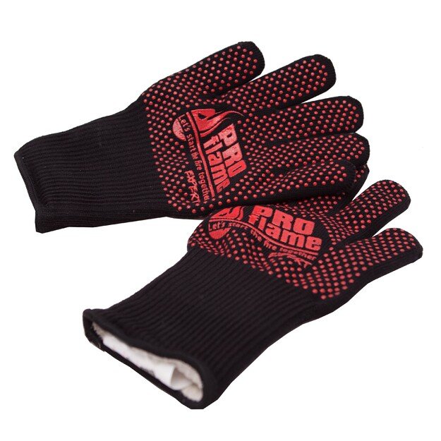 Pirštinės Proflame, griliui, atsparios karščiui iki 500oC, medvilnė/silikonas, 1 pora