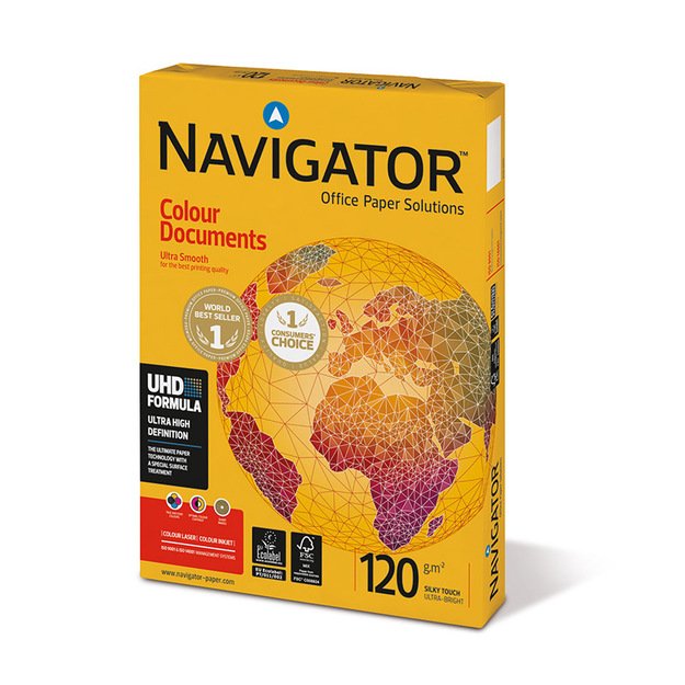 Biuro popierius NAVIGATOR COLOUR DOCUMENTS, A3, 120 g/m2, 500 lapų