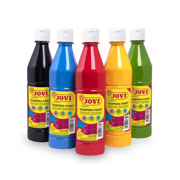 Tempera dažai buteliuke JOVI, 500 ml, tamsiai mėlyna sp. 1