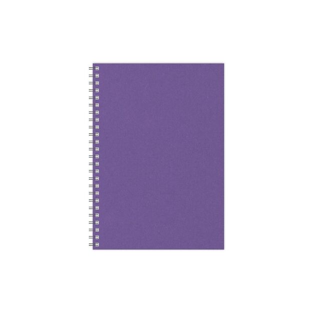 Kalendorius - užrašinė TIMER, su spirale, A5, be datų, 224 lapai, taškeliais, kartoniniu viršeliu, violetinė