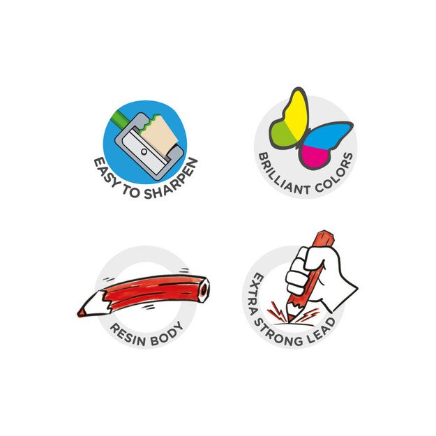 Spalvoti pieštukai CARIOCA TITA ECOFAMILY, 12 vnt. 4