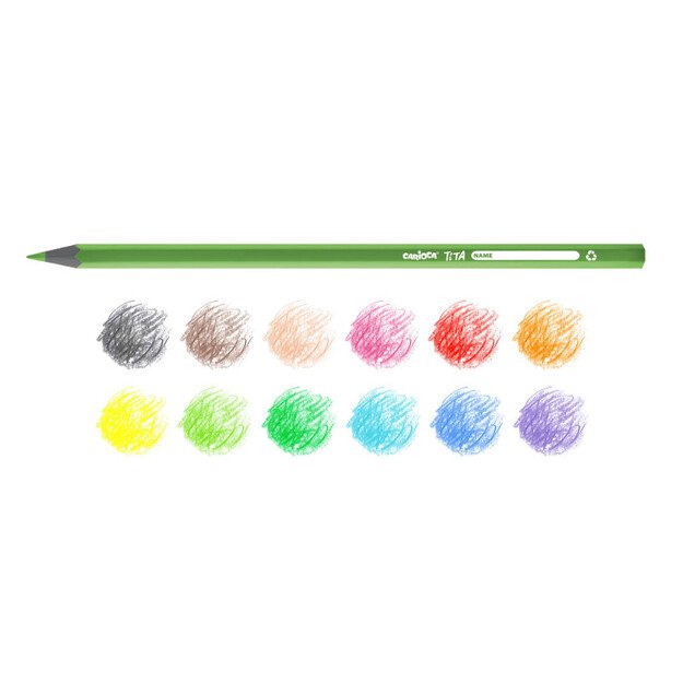 Spalvoti pieštukai CARIOCA TITA ECOFAMILY, 12 vnt. 3