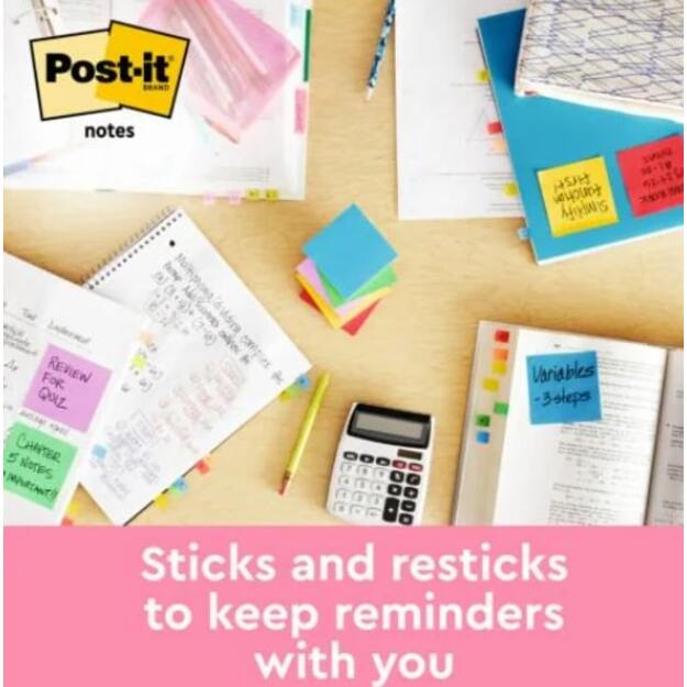 Lipnūs lapeliai Post it Z-Notes, 76 x 76 mm, įvairios spalvos, 6 vnt./pak. 2