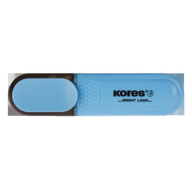 Teksto žymeklis KORES BRIGHT LINER, mėlyna 1