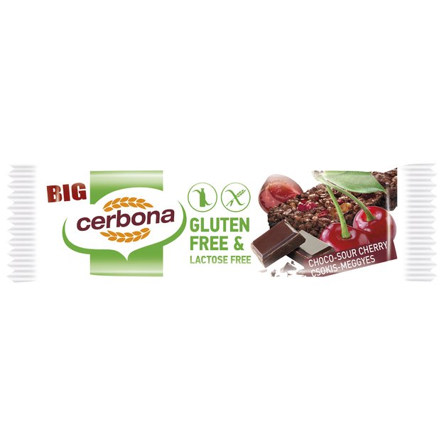 Dribsnių batonėlis CERBONA, su sėklomis ir vaisiais, be gluteno ir laktozės, 35 g