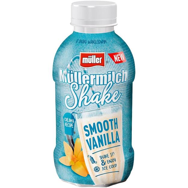 Pieno gėrimas MÜLLERMILCH SHAKE, vanilės skonio, 400g