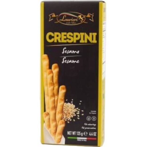 Duonos lazdelės grissini LAURIERI, su sezamu, 125 g