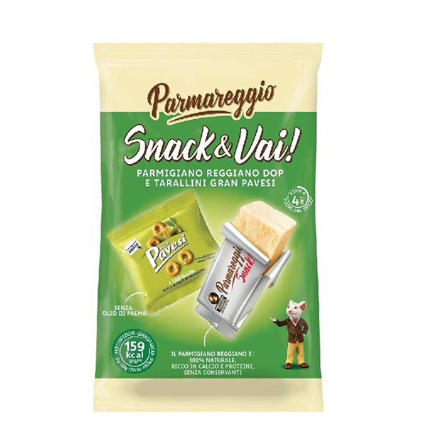 Kietojo PARMIGIANO sūrio PARMIGIANO REGGIANO SKVN (rieb. 30 %) ir sausainių Tarallini užkandis, 37 g
