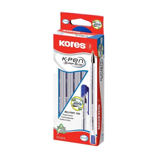 Tušinukas  KORES SOFT GLIDE K11 M 0.7 mm mėlynas