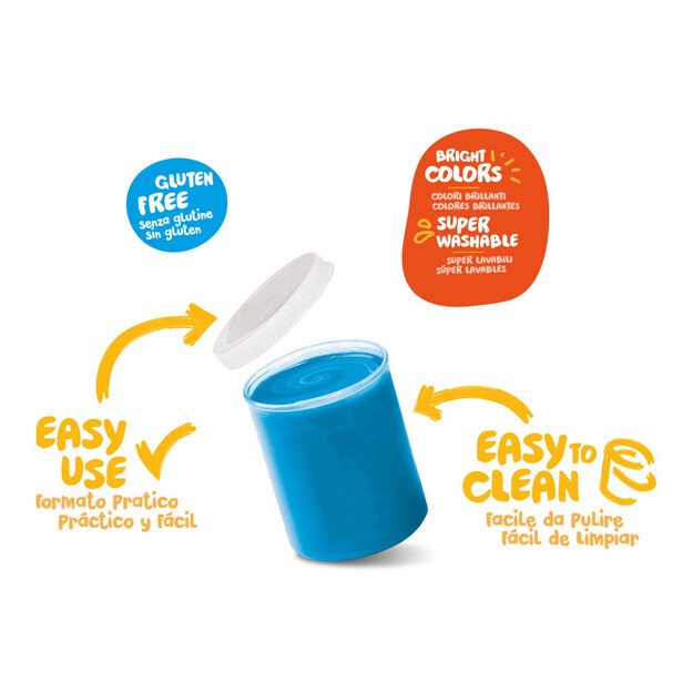 Dažai piešti pirštais mažyliams CARIOCA BABY 2+, 6 x 80 ml 1