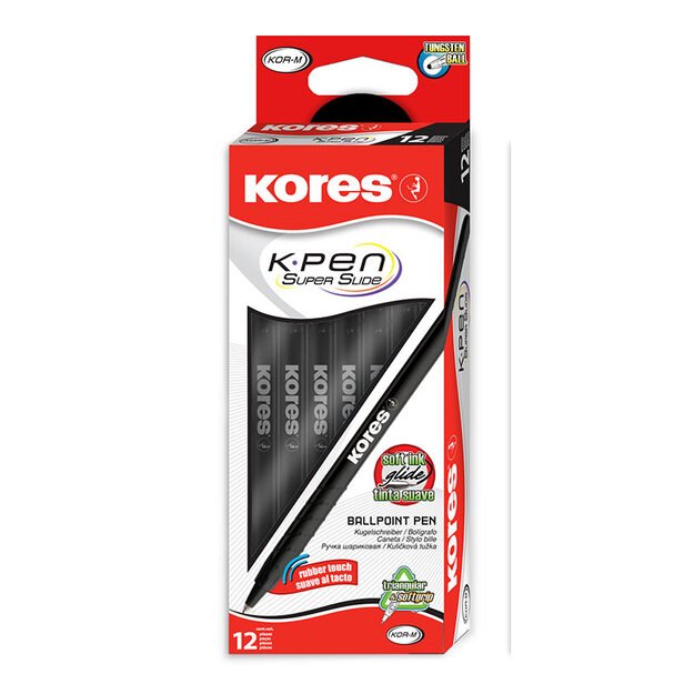 Tušinukas KORES KOR-M, 1,0 mm, juoda sp. 1