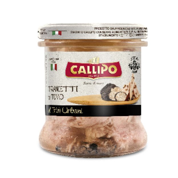 Gelsvauodegio tuno gabaliukai, CALLIPO, su trumais alyvuogių aliejuje 170g