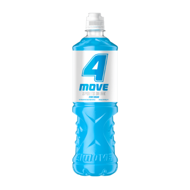 Izotoninis gėrimas 4 MOVE Zero Multifruit, 750ml PET 1