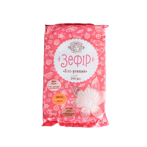 Zefyrai BOGUSLAVNA, balti/rožiniai, 240g