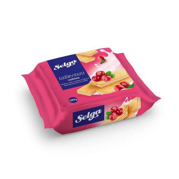 Vafliai SELGA spanguolių skonio, 180 g