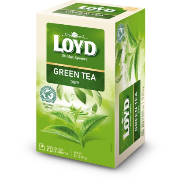 Žalioji arbata LOYD Green Pure, 20 x 1.7g