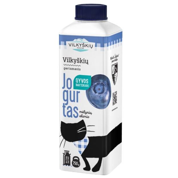 Geriamasis jogurtas VILKIŠKIŲ, mėlynių skonio, 2%, 750 ml