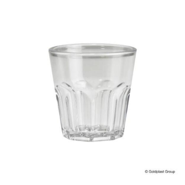 Stikliukas, skaidrūs, SAN plastikas, 40 ml,  D 4,5 cm, H 5,5 cm, 6 vnt