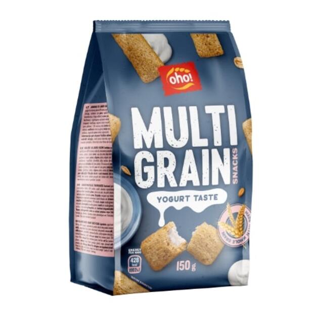 Daugiagrūdis užkandis OHO, su jogurto skonio įdaru, 150g