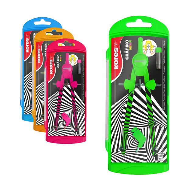 Skriestuvas KORES Grafiko Neon, su grafito dėžute