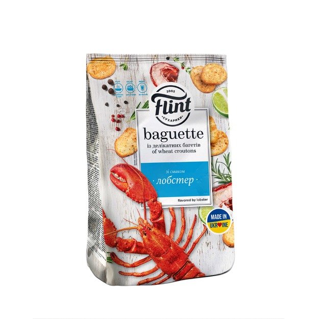 Džiūvėsėliai FLINT, Baguette, omaro skonio, 90 g