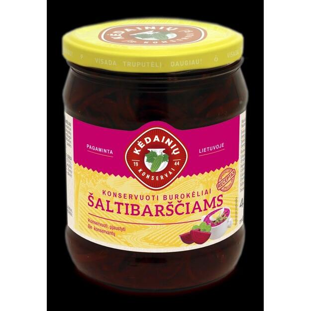 Konservuoti KĖDAINIŲ burokėliai šaltibarščiams, 480g / 295 g