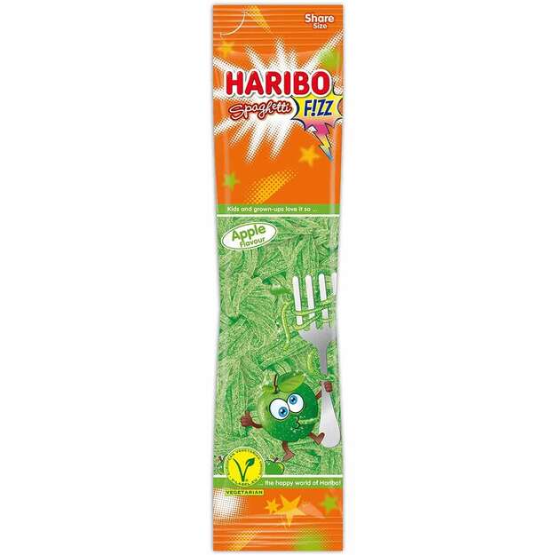 Guminukai HARIBO, Spaghetti, Apple sour, 200 g