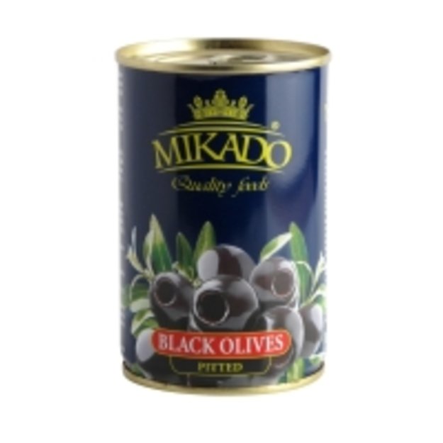 Alyvuogės MIKADO, juodos, be kaulo, M dydis, 280 g/90 g