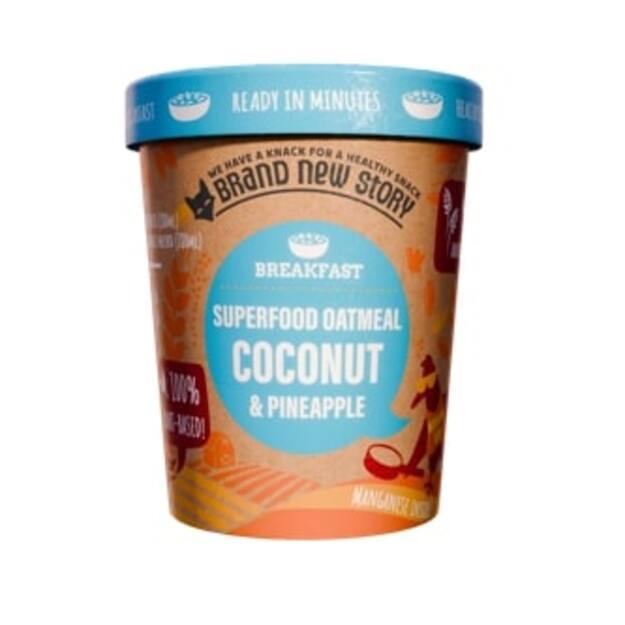 Greitai paruošiama avižinė košė su kokosu ir ananasais, 70 g