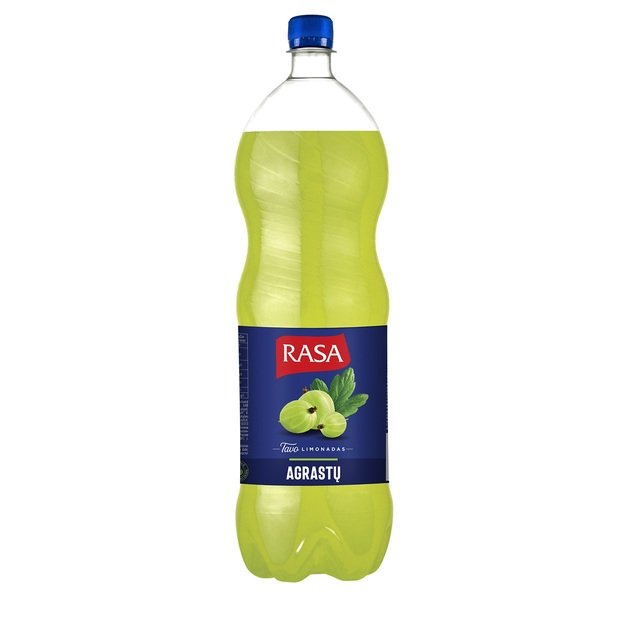Gazuotas gaivusis gėrimas RASA, agrastų skonio, 2 l