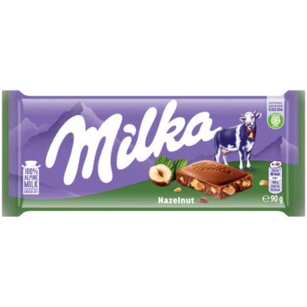 Pieninis šokoladas MILKA Hazel Nuts, 90 g