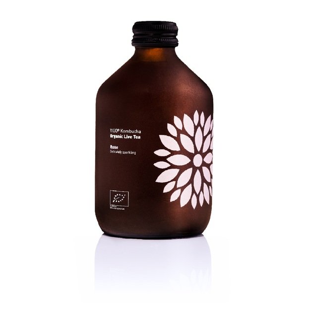Gaivusis arbatos gėrimas VIGO Kombucha LT-EKO-001, BIO Rožė 330ml