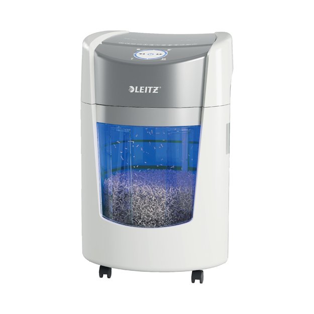 Leitz IQ OptiMax Small Office 350 Micro Cut Paper Shredder, P5, 22L, White
