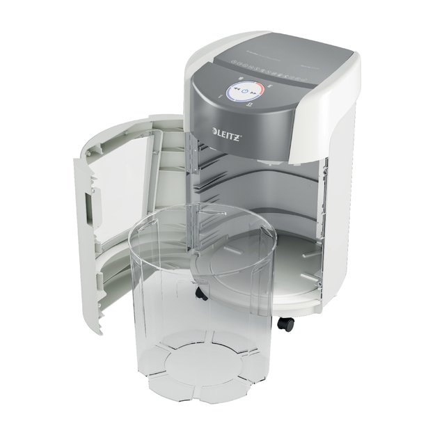 Leitz IQ OptiMax Small Office 350 Micro Cut Paper Shredder, P5, 22L, White 5